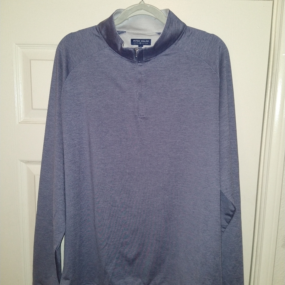 Peter Millar Crown Crafted Quarter Zip Long Sleeve Golf Pullover Men's sz XL.